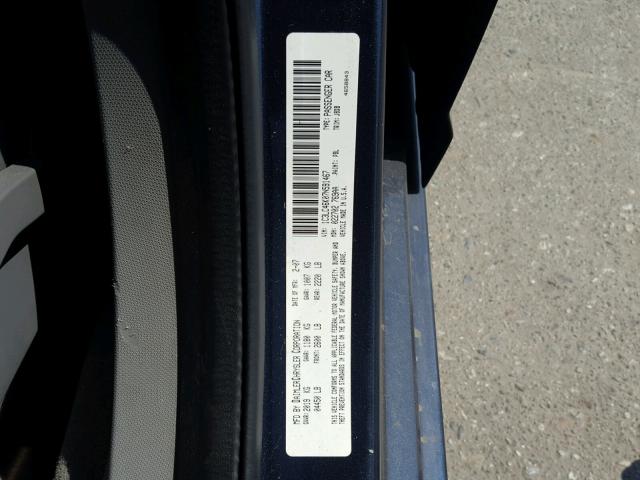 1C3LC46K07N591467 - 2007 CHRYSLER SEBRING BLUE photo 10