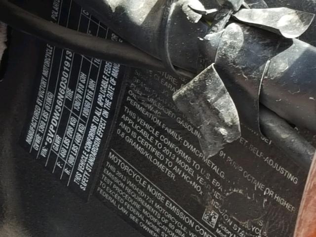 5VPDW36N6D3019131 - 2013 VICTORY MOTORCYCLES CROSS COUN Naranja foto 10