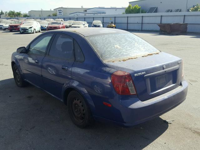 KL5JD56Z45K097670 - 2005 SUZUKI FORENZA S BLUE photo 3