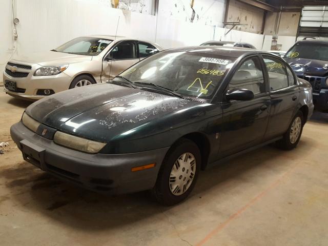 1G8ZH5281VZ256483 - 1997 SATURN SL1 GREEN photo 2