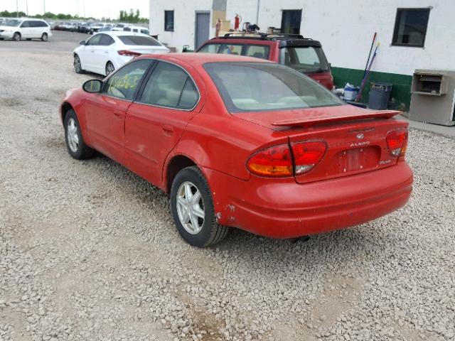 1G3NL52FX3C264082 - 2003 OLDSMOBILE ALERO GL RED photo 3