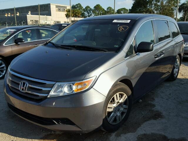 5FNRL5H27CB040289 - 2012 HONDA ODYSSEY LX GRAY photo 2