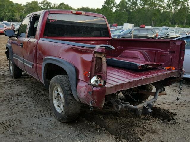 1GCEK19T46Z165279 - 2006 CHEVROLET SILVERADO BURGUNDY photo 3