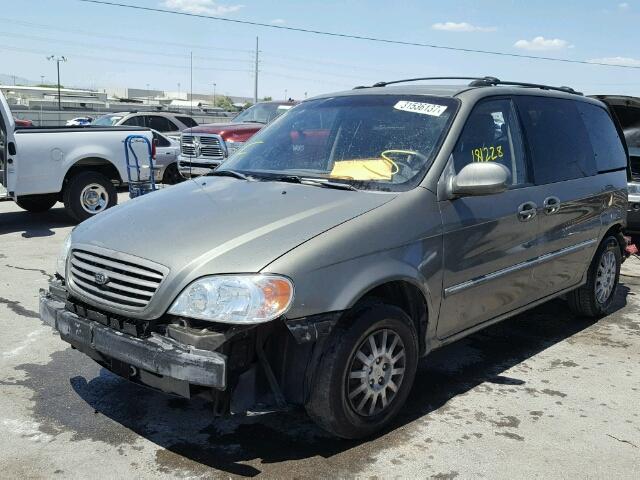 KNDUP131936400910 - 2003 KIA SEDONA EX/ GREEN photo 2