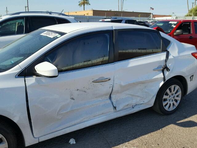 3N1AB7AP6HY271507 - 2017 NISSAN SENTRA S WHITE photo 9