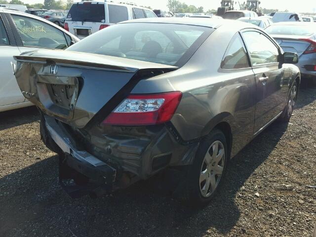 2HGFG12687H551314 - 2007 HONDA CIVIC LX GRAY photo 4