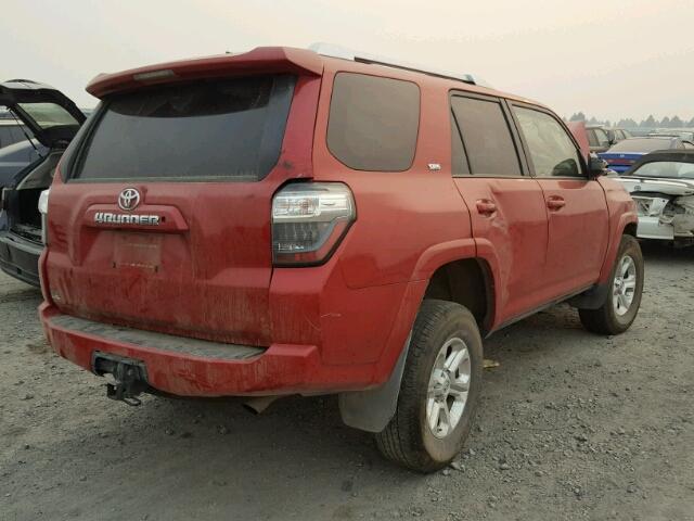 JTEBU5JR4G5290128 - 2016 TOYOTA 4RUNNER SR RED photo 4