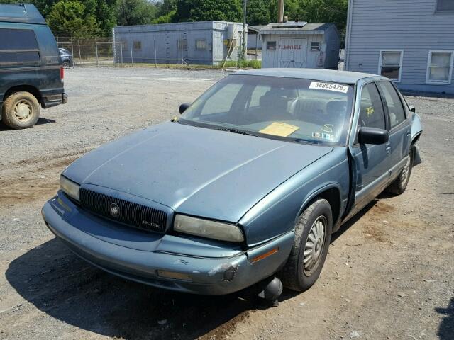 2G4WB52K5T1498815 - 1996 BUICK REGAL CUST BLUE photo 2