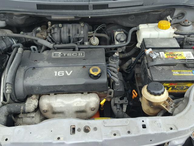 KL1TD56677B100676 - 2007 CHEVROLET AVEO BASE Gris photo 7