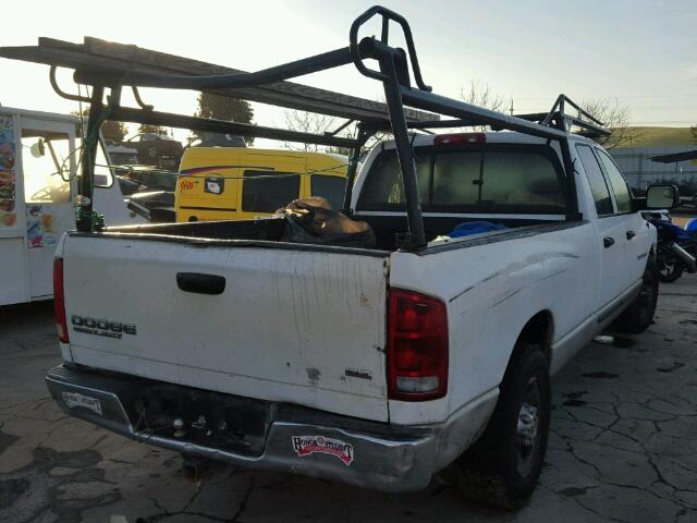 3D7KA28D53G797103 - 2003 DODGE RAM 2500 S WHITE photo 4