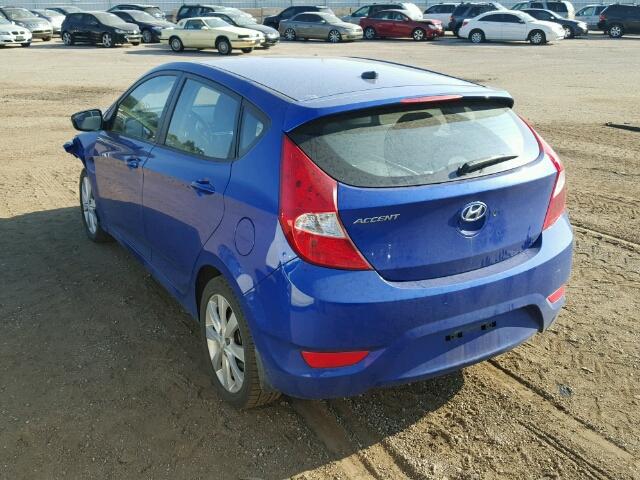 KMHCU5AE4EU184153 - 2014 HYUNDAI ACCENT GLS BLUE photo 3