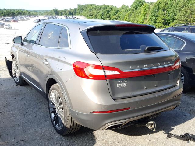 2LMPJ8LP1GBL26207 - 2016 LINCOLN MKX RESERV TAN photo 3