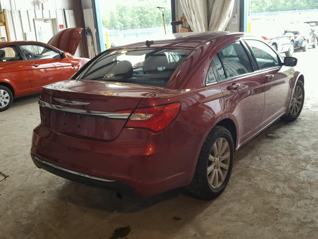 1C3CCBBBXDN501392 - 2013 CHRYSLER 200 TOURIN RED photo 4