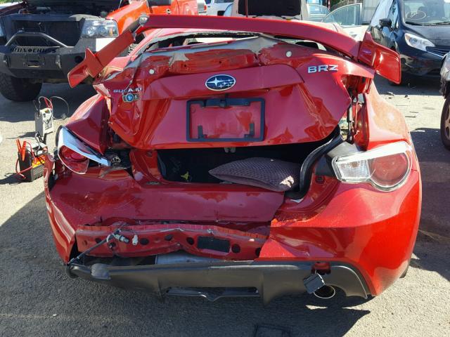 JF1ZCAC15D1612614 - 2013 SUBARU BRZ 2.0 LI RED photo 9