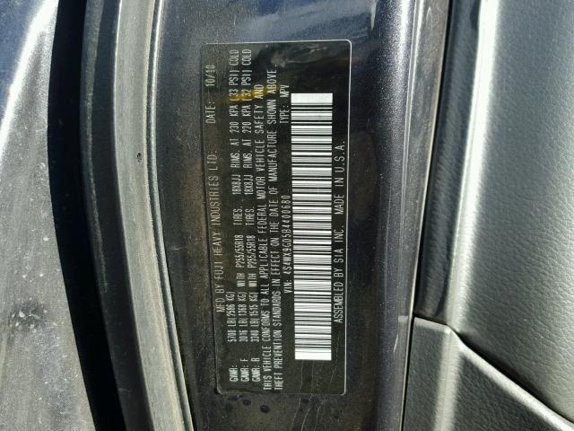 4S4WX9GD5B4400680 - 2011 SUBARU TRIBECA LI 石墨色 照片 10