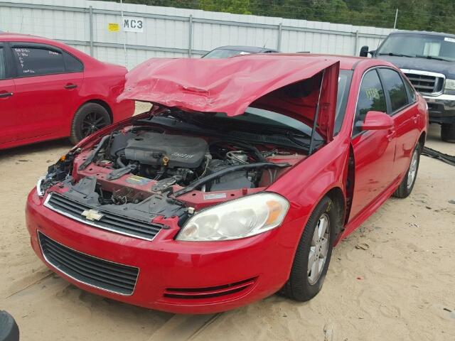 2G1WT57K991312124 - 2009 CHEVROLET IMPALA 1LT RED photo 2