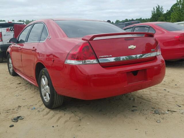 2G1WT57K991312124 - 2009 CHEVROLET IMPALA 1LT RED photo 3