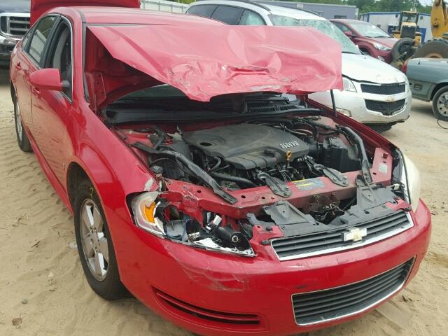 2G1WT57K991312124 - 2009 CHEVROLET IMPALA 1LT RED photo 9