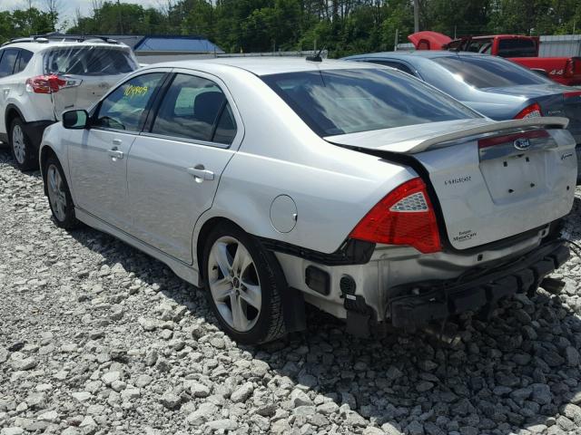 3FAHP0KC8BR126637 - 2011 FORD FUSION SPO SILVER photo 3