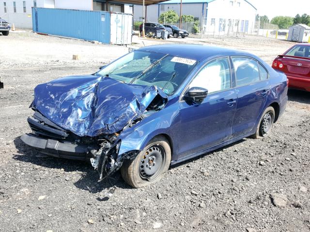 3VW1K7AJ0EM276632 - 2014 VOLKSWAGEN JETTA BASE 蓝色 照片 2