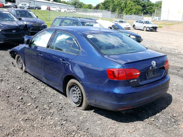 3VW1K7AJ0EM276632 - 2014 VOLKSWAGEN JETTA BASE 蓝色 照片 3