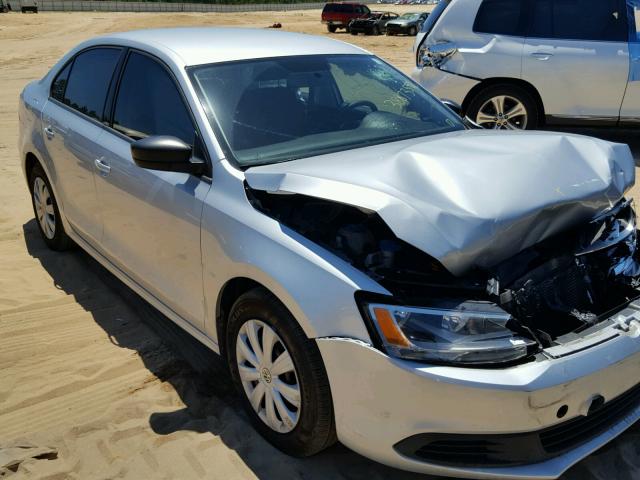 3VW2K7AJ4DM309568 - 2013 VOLKSWAGEN JETTA BASE Արծաթագույն լուսանկար 1