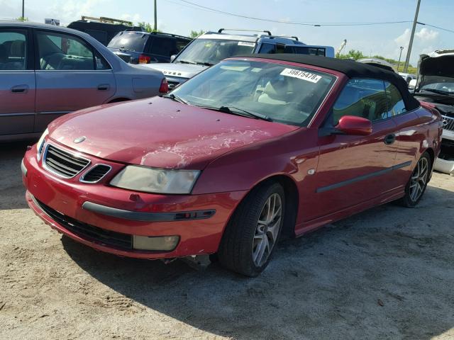 YS3FH79Y556013666 - 2005 SAAB 9-2 AERO RED photo 2