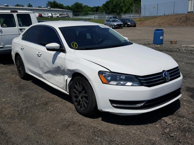 1VWBP7A34DC028777 - 2013 VOLKSWAGEN PASSAT SE WHITE photo 1