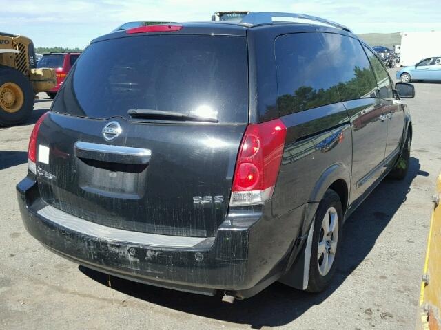 5N1BV28U97N112432 - 2007 NISSAN QUEST S BLACK photo 4