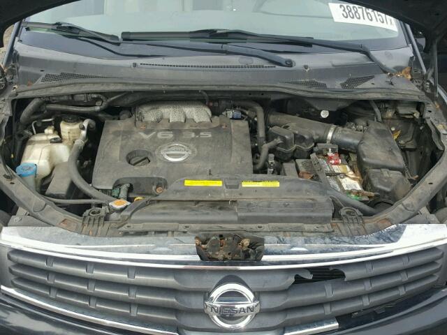 5N1BV28U97N112432 - 2007 NISSAN QUEST S BLACK photo 7