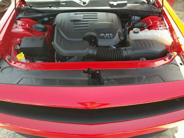 2C3CDZBG4FH900957 - 2015 DODGE CHALLENGER RED photo 7