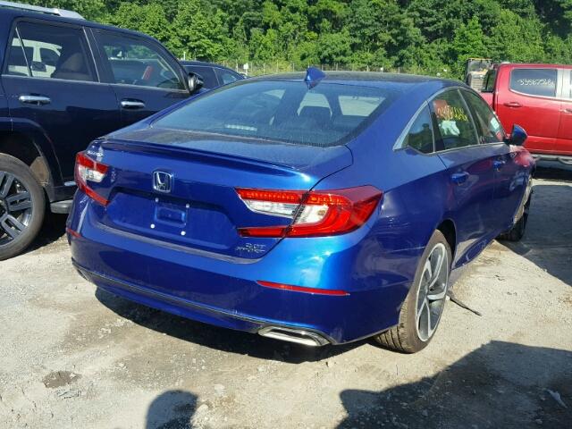 1HGCV2F37JA007102 - 2018 HONDA ACCORD SPO 蓝色 照片 4
