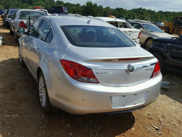 W04GS5EC5B1025654 - 2011 BUICK REGAL CXL SILVER photo 3