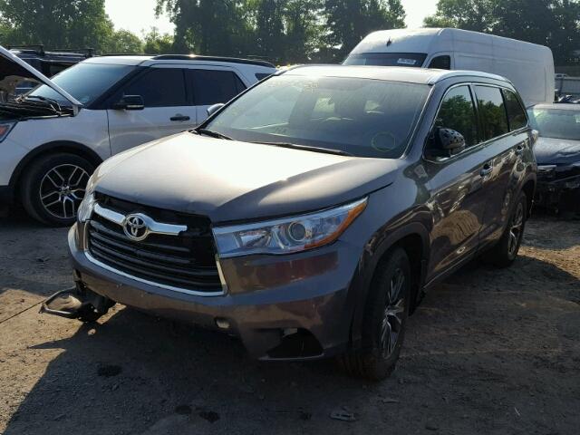 5TDJKRFH1GS320659 - 2016 TOYOTA HIGHLANDER ნაცრისფერი ფოტო 2
