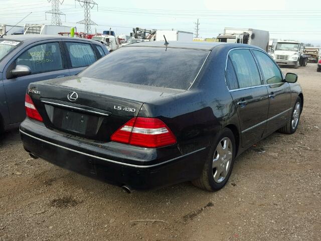 JTHBN36F640139089 - 2004 LEXUS LS 430 BLACK photo 4