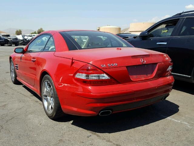 WDBSK71F17F127652 - 2007 MERCEDES-BENZ SL RED photo 3