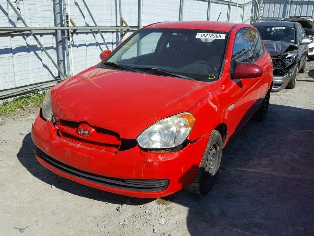 KMHCN35C29U111766 - 2009 HYUNDAI ACCENT SE RED photo 2