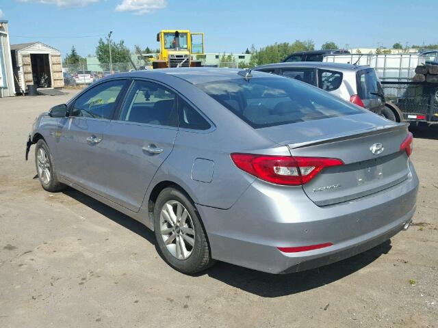 5NPE24AFXHH515516 - 2017 HYUNDAI SONATA SE SILVER photo 3