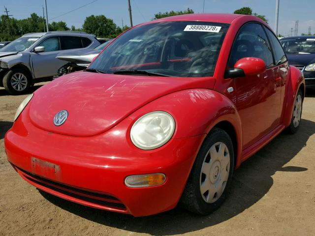 3VWBB21C71M446939 - 2001 VOLKSWAGEN NEW BEETLE წითელი ფოტო 2