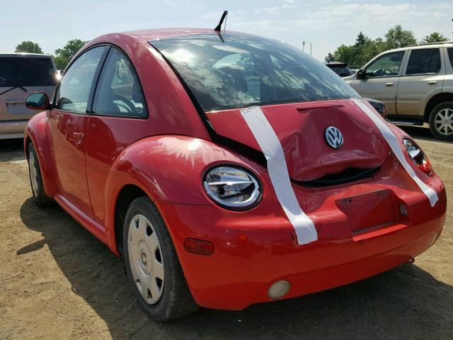 3VWBB21C71M446939 - 2001 VOLKSWAGEN NEW BEETLE წითელი ფოტო 3