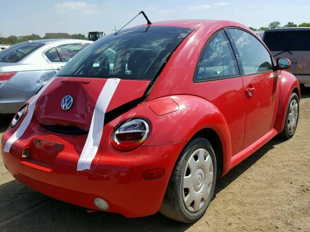 3VWBB21C71M446939 - 2001 VOLKSWAGEN NEW BEETLE წითელი ფოტო 4