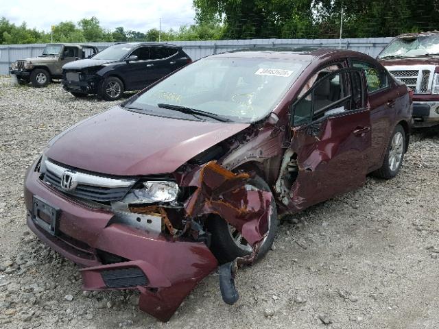 2HGFB2F93CH006866 - 2012 HONDA CIVIC EXL 红色 照片 2