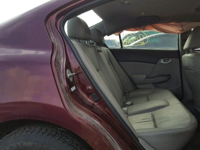 2HGFB2F93CH006866 - 2012 HONDA CIVIC EXL 红色 照片 6