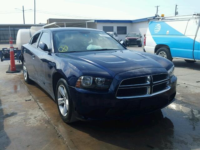 2C3CDXBG8EH177939 - 2014 DODGE CHARGER SE BLUE photo 1