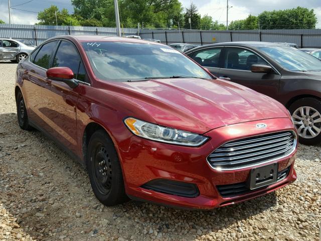 3FA6P0G72DR169568 - 2013 FORD FUSION S MAROON photo 1