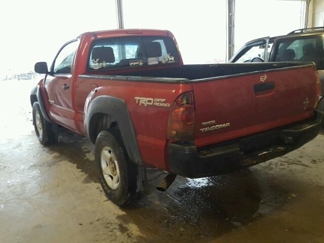 5TEPX42N57Z453521 - 2007 TOYOTA TACOMA RED photo 3