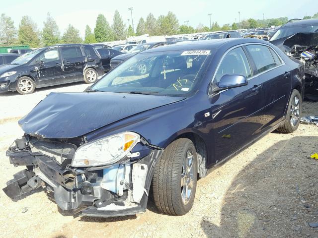 1G1ZH57B68F185192 - 2008 CHEVROLET MALIBU 1LT BLUE photo 2