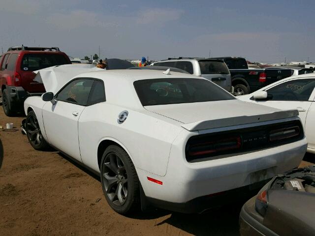 2C3CDZAGXFH805417 - 2015 DODGE CHALLENGER WHITE photo 3