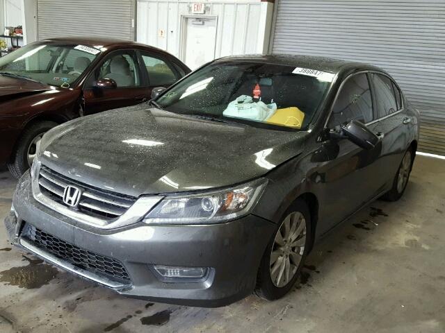 1HGCR2F87DA250560 - 2013 HONDA ACCORD EXL GRAY photo 2