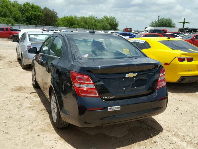 1G1JB5SH6H4148097 - 2017 CHEVROLET SONIC LS BLACK photo 3